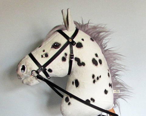 Appaloosa Hobby Horse with removable leather bridle